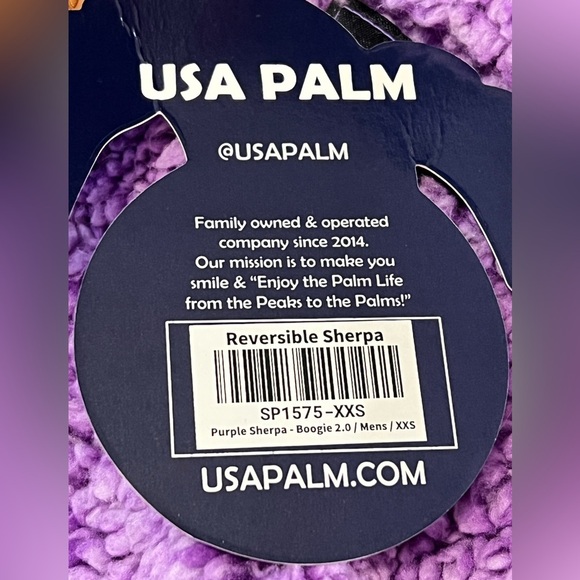 USA Palm Purple Sherpa - Boogie 2.0 / Mens / XXS, Reversible Sherpa - Picture 9 of 10
